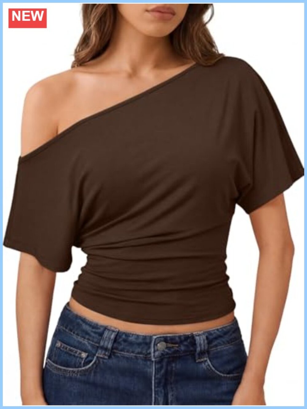 Women's Off Shoulder Crop Top Short Sleeve Going Out